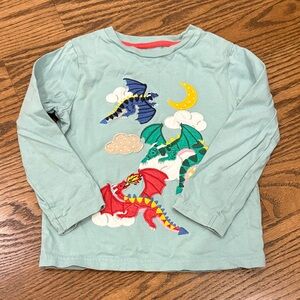 Baby Boden Long Sleeve Tee with Dragon - 3-4y